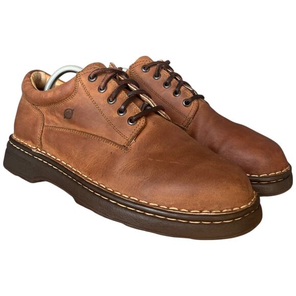 BORN Men's Size 10.5 Oxford Brown Leather Casual Lace Up Shoe's Comfort - Picture 1 of 14